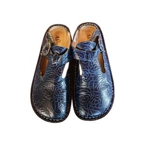 Women Alegria Mary Jane Clog Navy Blue Size 37 US 7-7.5